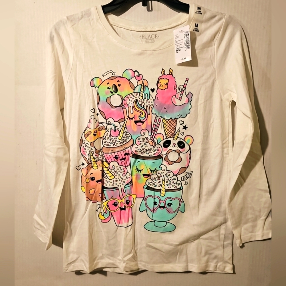 Childrens Place Girls Long Sleeve Shirt SZ. M